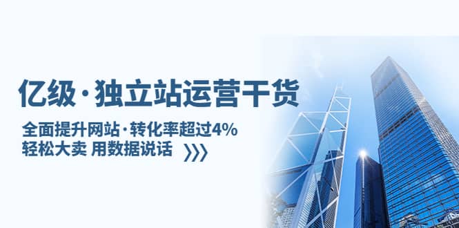 独立站运营干货:全面提升网站·转化率超过4%,轻松大卖 用数据说话