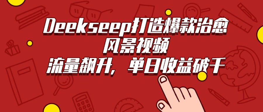 Deekseep打造爆款治愈风景视频,流量飙升,单日收益破千