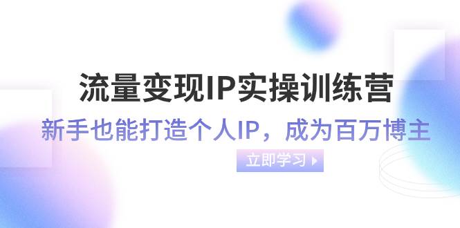 流量变现-IP实操训练营:新手也能打造个人IP,成为百万博主(46节课)