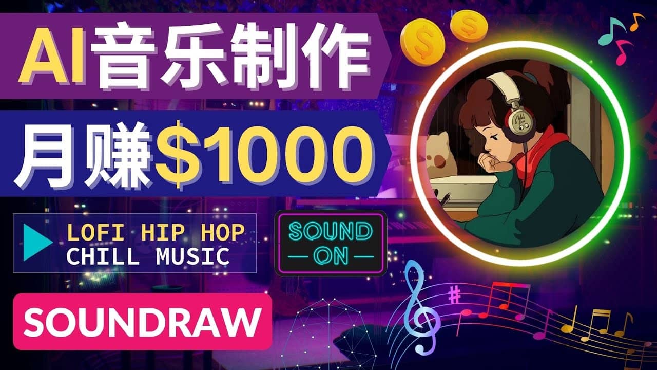 无需任何音乐基础: 使用AI软件制作Lofi Hip Hop Chill Music 月赚1000美元