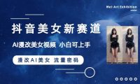 抖音美女新赛道-漫改AI美女流量密码，5分钟制作视频，新手一周涨万粉