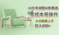 小红书减肥AI新赛道，零成本易操作，小白轻松上手，日入600+