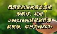 悉尼歌剧院冰雪奇观视频制作,利用Deepseek轻松制作爆款视频,单日变现800+