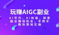 玩赚AIGC副业-AI写作、AI绘画，探索副业赚钱机会，手把手教你落地实操
