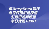 用DeepSeek，制作鸟世界摄影级视频，引爆短视频流量，单日变现1000+