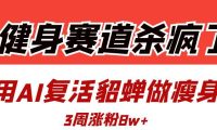 健身赛道杀疯了？我用AI复活貂蝉做瘦身操，3周涨粉8W
