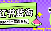 Deepseek+小红书简历蓝海赛道 日入无上限  24小时网盘自动发货 零成本 不限时间地点 轻松玩赚副业日入四位数