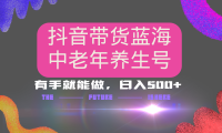 抖音带货冷门赛道,用AI做中老年养生号,可矩阵放大,小白也能月入30000+多种变现方式,保姆级教程