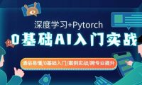 0基础 AI入门实战(深度学习+Pytorch) 通俗易懂/0基础入门/案例实战/跨专业提升