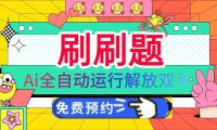 刷刷题Ai全自动运行，每天半小时轻松搞几张，管道收益轻松日入1000+