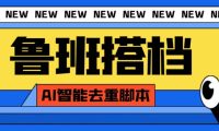 外面收费299的鲁班搭档视频AI智能全自动去重脚本，搬运必备神器【AI智能脚本】