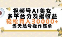 视频号AI美女，轻松月入30000+,操作简单轻松上手