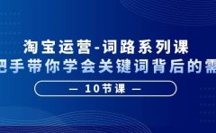 淘宝运营-词路系列课:手把手带你学会关键词背后的需求(10节课)