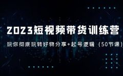 2023短视频带货训练营：带你彻底玩转好物分享+起号逻辑（50节课）