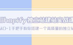 Shopify独立站/建站实战课，从0-1手把手教你搭建一个高质量的独立站