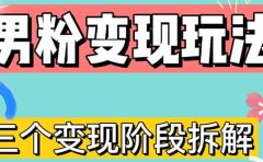 0-1快速了解男粉变现三种模式【4.0高阶玩法】直播挂课，蓝海玩法
