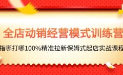 全店动销-经营模式训练营，指哪打哪100%精准拉新保姆式起店实战课程
