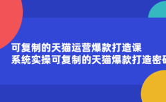 可复制的天猫运营爆款打造课,系统实操可复制的天猫爆款打造密码