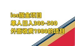 iso掘金小游戏单人 日入300-500外面收费1980的项目【揭秘】