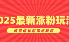 美女账号涨粉秘诀，2025最新涨粉玩法，流量爆炸附详细教程