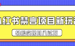 小红书禁言项目新玩法，推广新思路大大提升出单率，轻松实现月入过万