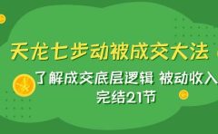 天龙/七步动被成交大法：了解成交底层逻辑 被动收入 完结21节