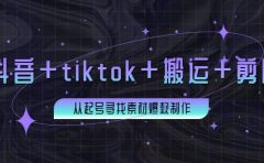 百万粉丝博主·抖音+tiktok+搬运+剪映，从起号寻找素材爆款制作