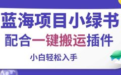 蓝海项目小绿书，配合一键搬运插件，小白轻松入手