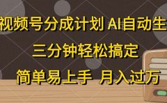 视频号分成计划，条条爆流，轻松易上手，月入过万， 副业绝佳选择