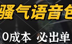 骚气语音包,0成本一天1000+,闭着眼也能出单,详细教程!