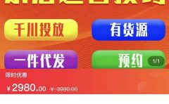 七巷社·小店付费投放【千川+有资源+一件代发】全套课程，从0到千级跨步的全部流程