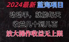 有手就行的2024全新蓝海项目,每天1小时收益几十到几百,可放大操作收...