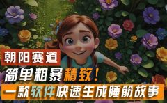 利用一款软件5分钟一条爆款睡前故事,简单粗暴精致!小白月入2w+