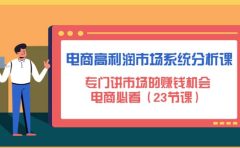 电商高利润市场系统分析课:电商必看(23节课)