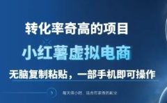 一单49.9,转化率奇高的项目,冷门暴利的小红书虚拟电商