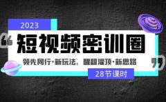 2023短视频密训圈：领先同行·新玩法，醒翻灌顶·新思路（28节课时）