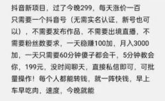摸鱼思维·抖音新项目，一天稳赚100+，亲测有效【付费文章】
