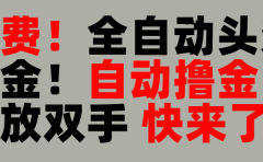 完全免费！头条全自动掘金项目！自动撸金，解放双手