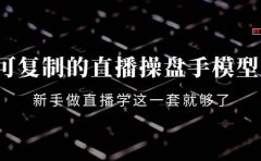 可复制的直播操盘手模型：新手做直播就学这一套就够了（12节课）