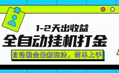 最新全自动打金玩法单日收益1000-2000