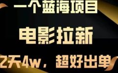 电影拉新，两天搞了近4 W，很好出单，直接起飞