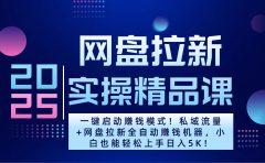 2025一键启动赚钱模式！私域流量+网盘拉新全自动赚钱机器，小白也能轻松上手日入5K