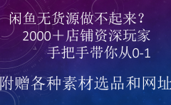 闲鱼已经饱和？纯扯淡！闲鱼2000家店铺资深玩家降维打击带你从0–1