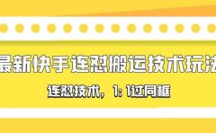 对外收费990的最新快手连怼搬运技术玩法，1:1过同框技术（4月10更新）