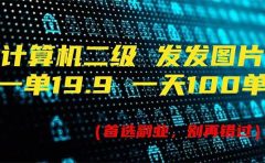 计算机二级，一单19.9 一天能出100单，每天只需发发图片（附518G资料）