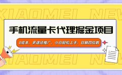 手机流量卡代理掘金项目,0成本,多途径推广,小白轻松上手,日躺四位数