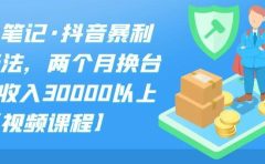S先生笔记·抖音暴利带货玩法，两个月换台车,月收入30000以上【视频课程】