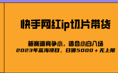 2023爆火的快手网红IP切片，号称日佣5000＋的蓝海项目，二驴的独家授权