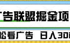 广告联盟掘金项目 可批量操作 单号日入300+