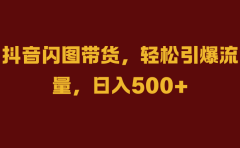 抖音闪图带货，轻松引爆流量，日入500+